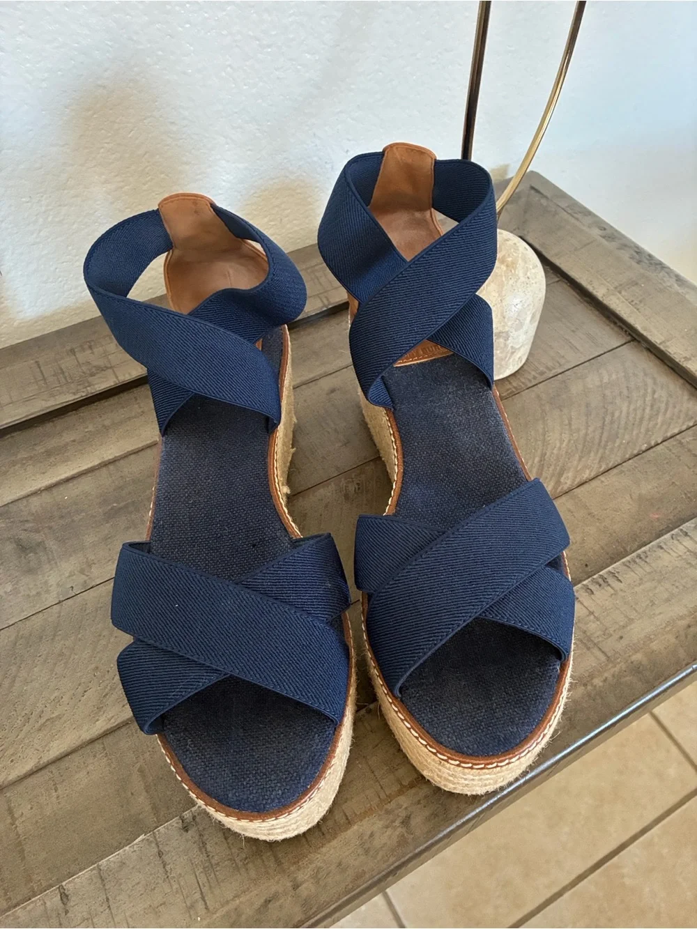 Tory Burch Frieda Espadrille Platform Sandals SZ 9